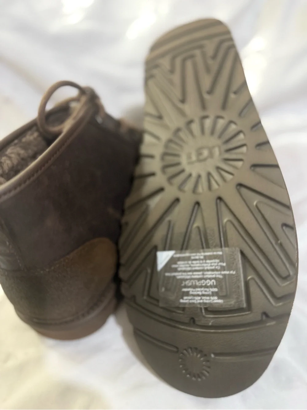 UGG Men's Neumel Distressed Burnt Cedar Brown Boots M/Size 11